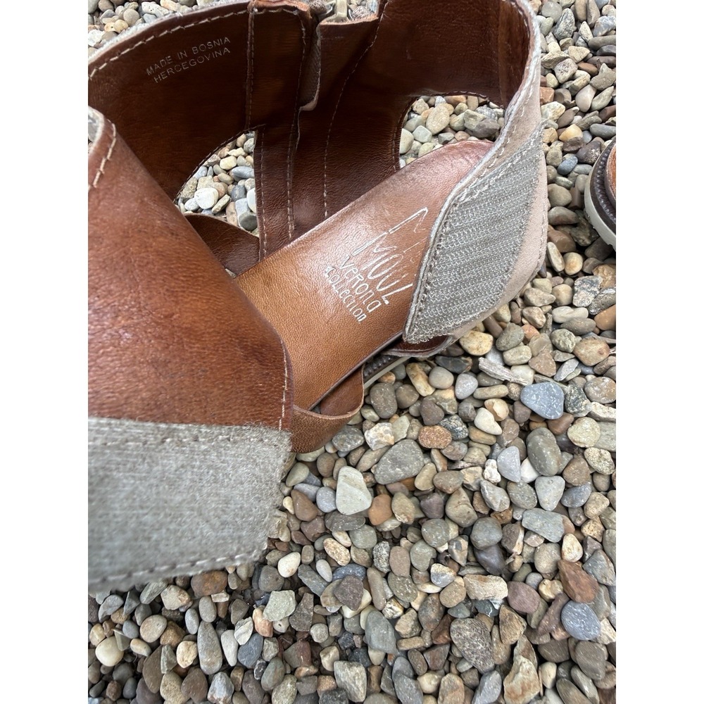 MIZ MOOZ Tamsyn Gladiator SANDALS 39 8.5 9 Brown Shoes Leather Boho Flats Artsy - Picture 12 of 12